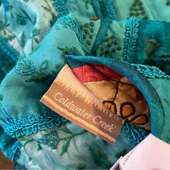 Coldwater creek rayon silk patch reversible jacket - Picture 12 of 14